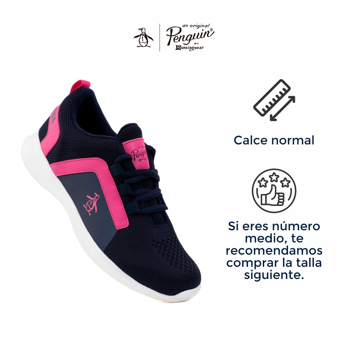 Foto 4 pulgar | Tenis para Mujer Original Penguin Penélope Azul Marino