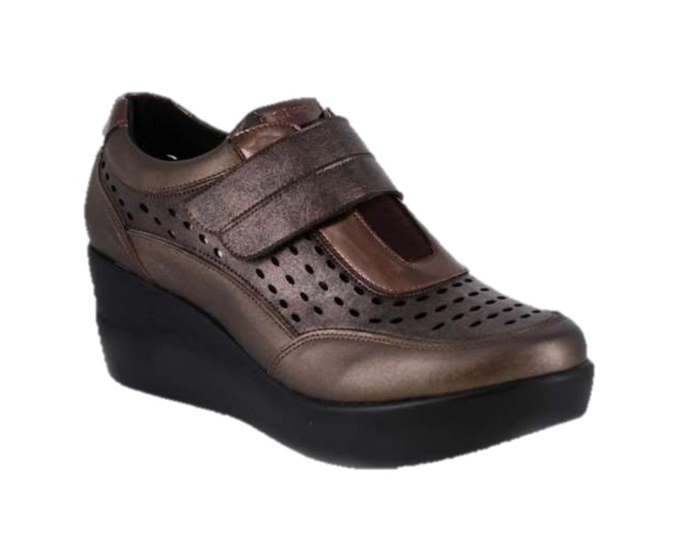 Foto 2 pulgar | Sandalias con Plataforma Manet 282-15 Bronce para Mujer