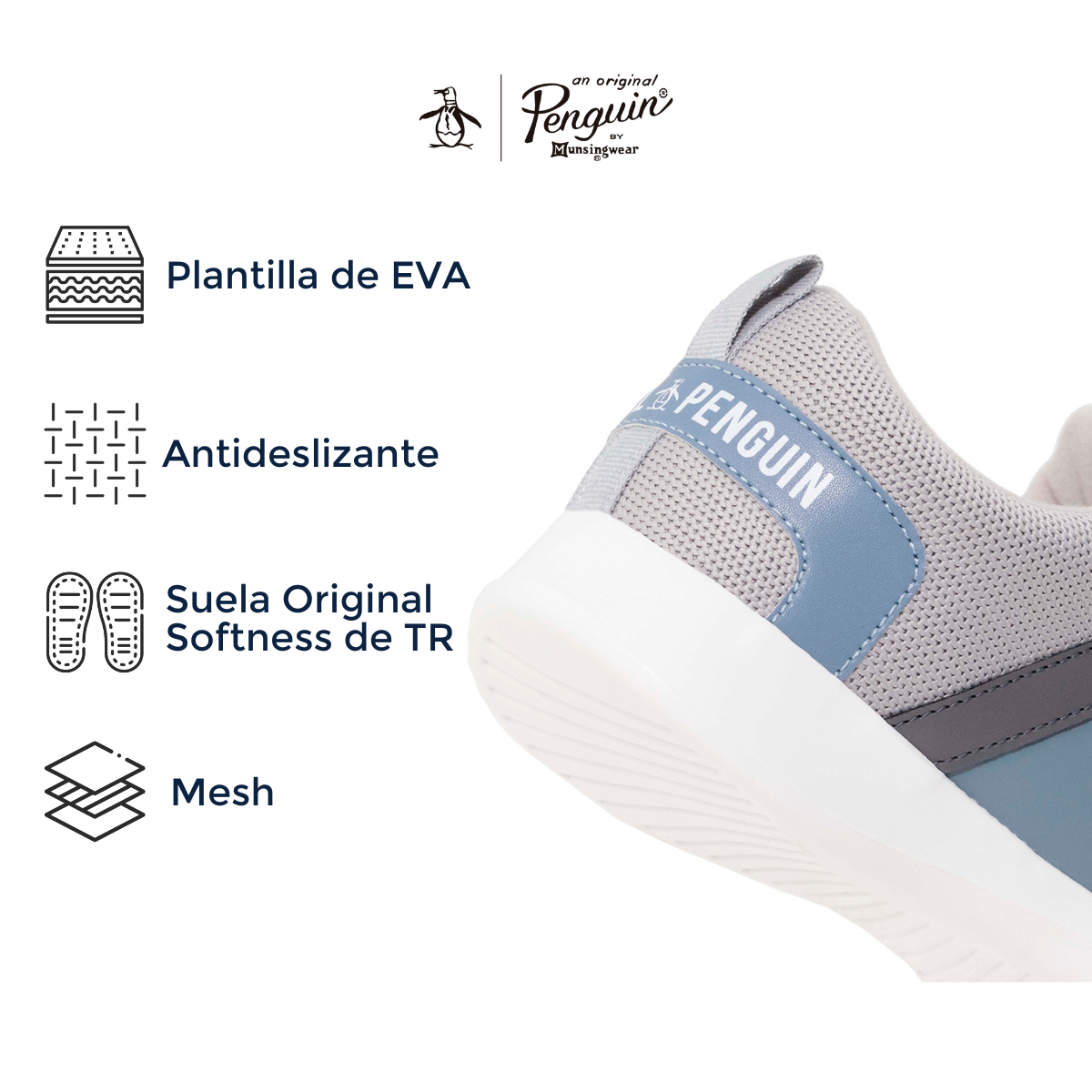 Foto 5 pulgar | Tenis Penguin Style Penélope color Gris para Mujer