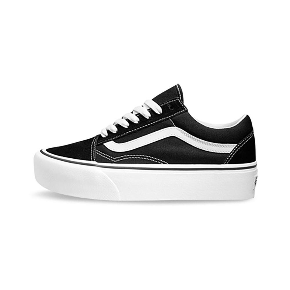 Foto 3 pulgar | Tenis Mujer Vans Textil Tela Comodos Urbanos Paseo Ajustables Cordones Negro