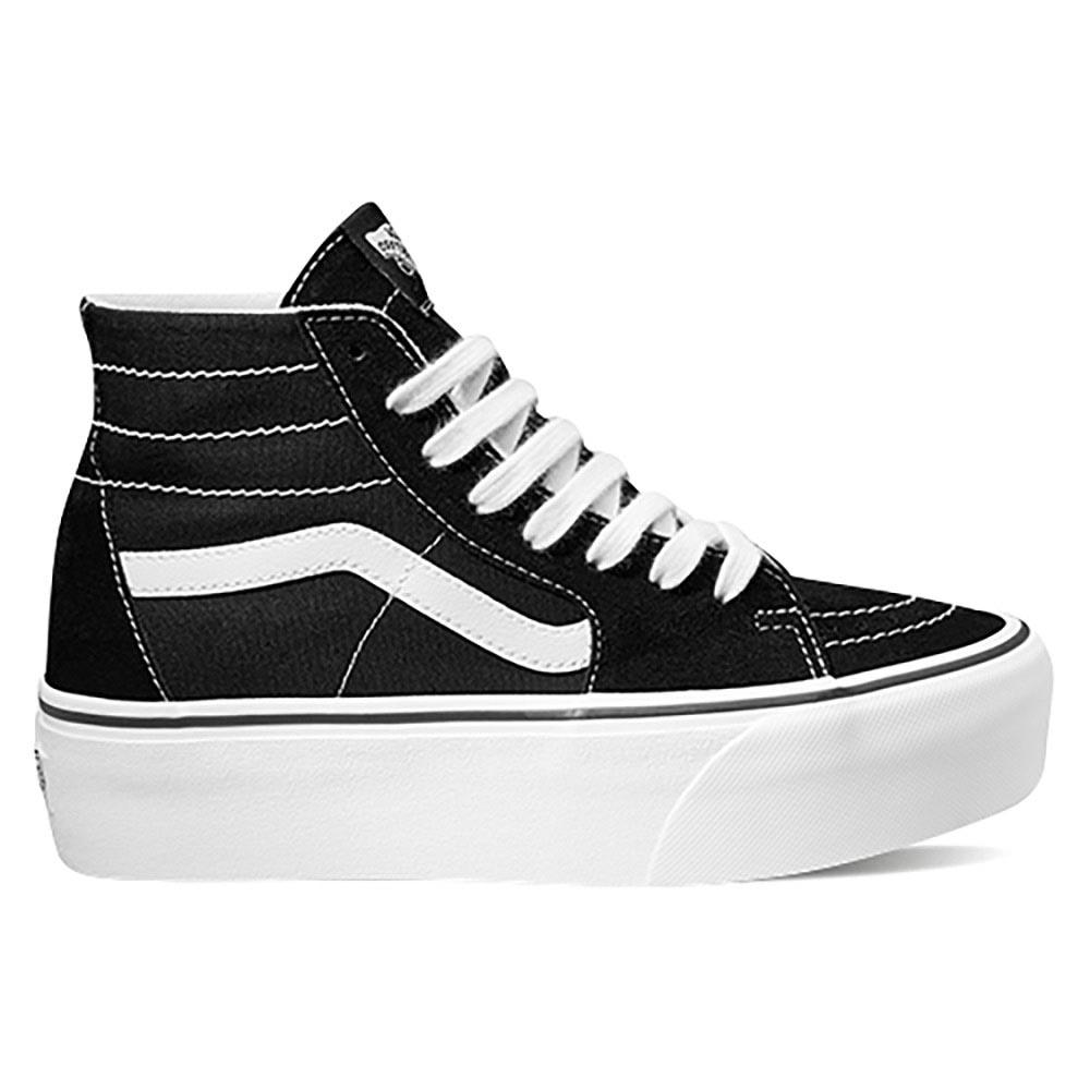 Tenis Mujer Vans Alto Casual Textil Tela Comodos Urbanos Sport Ajustables Cordones Negro