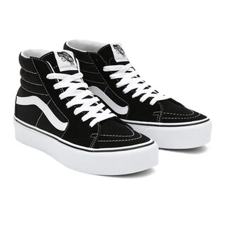 Foto 2 | Tenis Mujer Vans Alto Casual Textil Tela Comodos Urbanos Sport Ajustables Cordones Negro