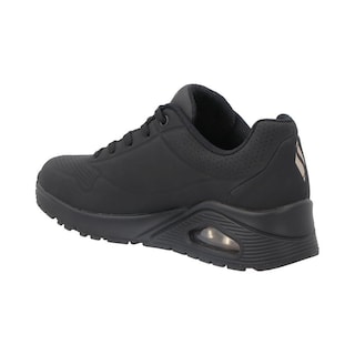 Foto 3 | Tenis Mujer Skechers Casual Urbano Textil Sintetito Ligeros Ajustables Cordones Negro