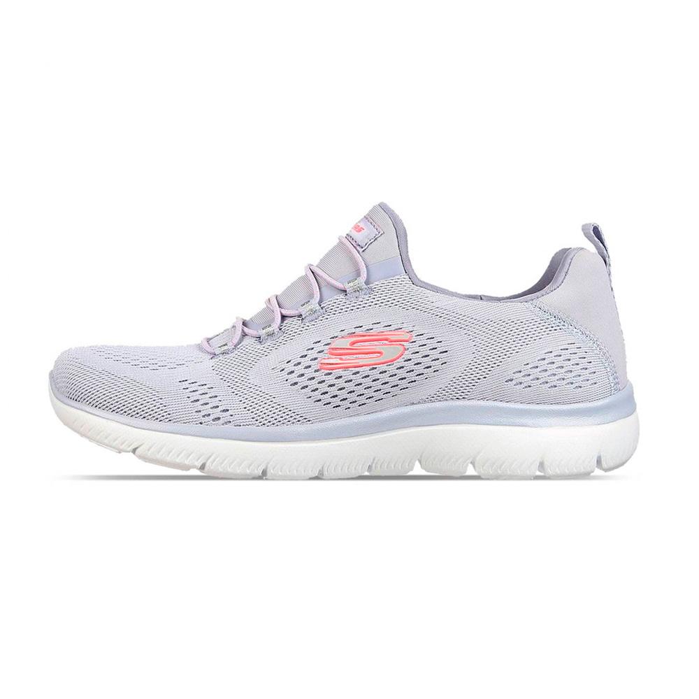 Foto 2 pulgar | Tenis Skechers Summits Perfect Views Gris Lavanda para Mujer