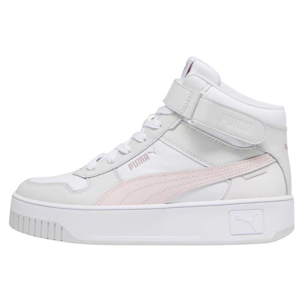 Foto 2 pulgar | Tenis Puma Carina Street Mid Blancos para Mujer Juvenil