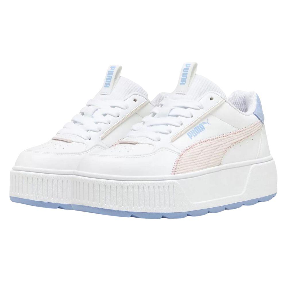 Foto 3 pulgar | Tenis Puma Karmen Rebelle Corduroy Juveniles Blancos para Mujer