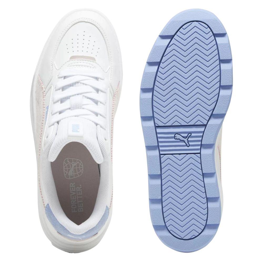 Foto 3 | Tenis Puma Karmen Rebelle Corduroy Juveniles Blancos para Mujer