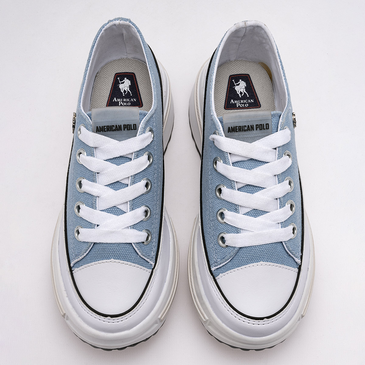 Foto 3 | Tenis con Plataforma para Mujer American Polo Azul