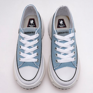Foto 3 | Tenis con Plataforma para Mujer American Polo Azul
