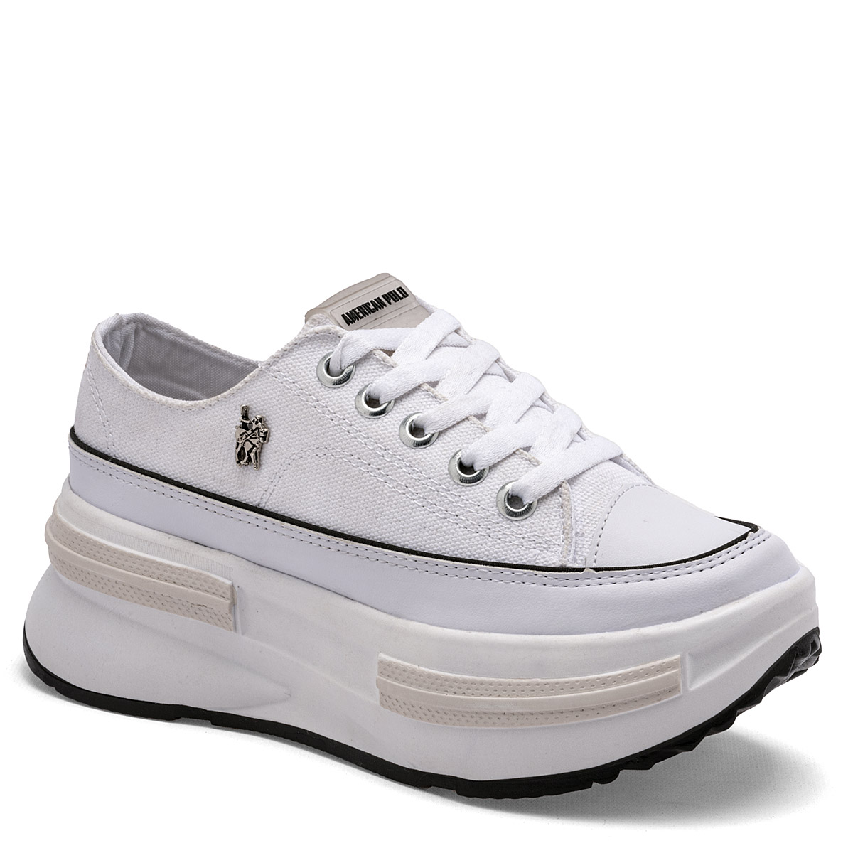 Foto 1 | Tenis Urbano American Polo Blanco Cod. 122112 para Mujer