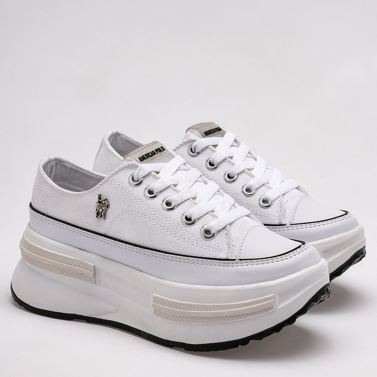 Foto 2 | Tenis Urbano American Polo Blanco Cod. 122112 para Mujer