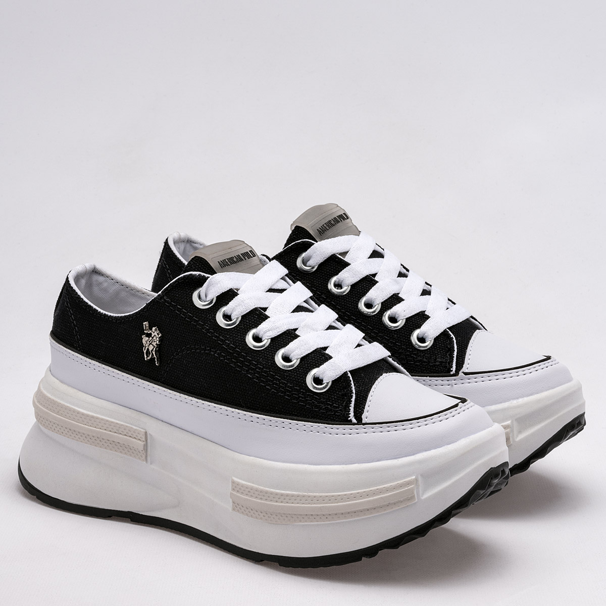Foto 2 | Tenis Urbanos para Mujer American Polo Negros