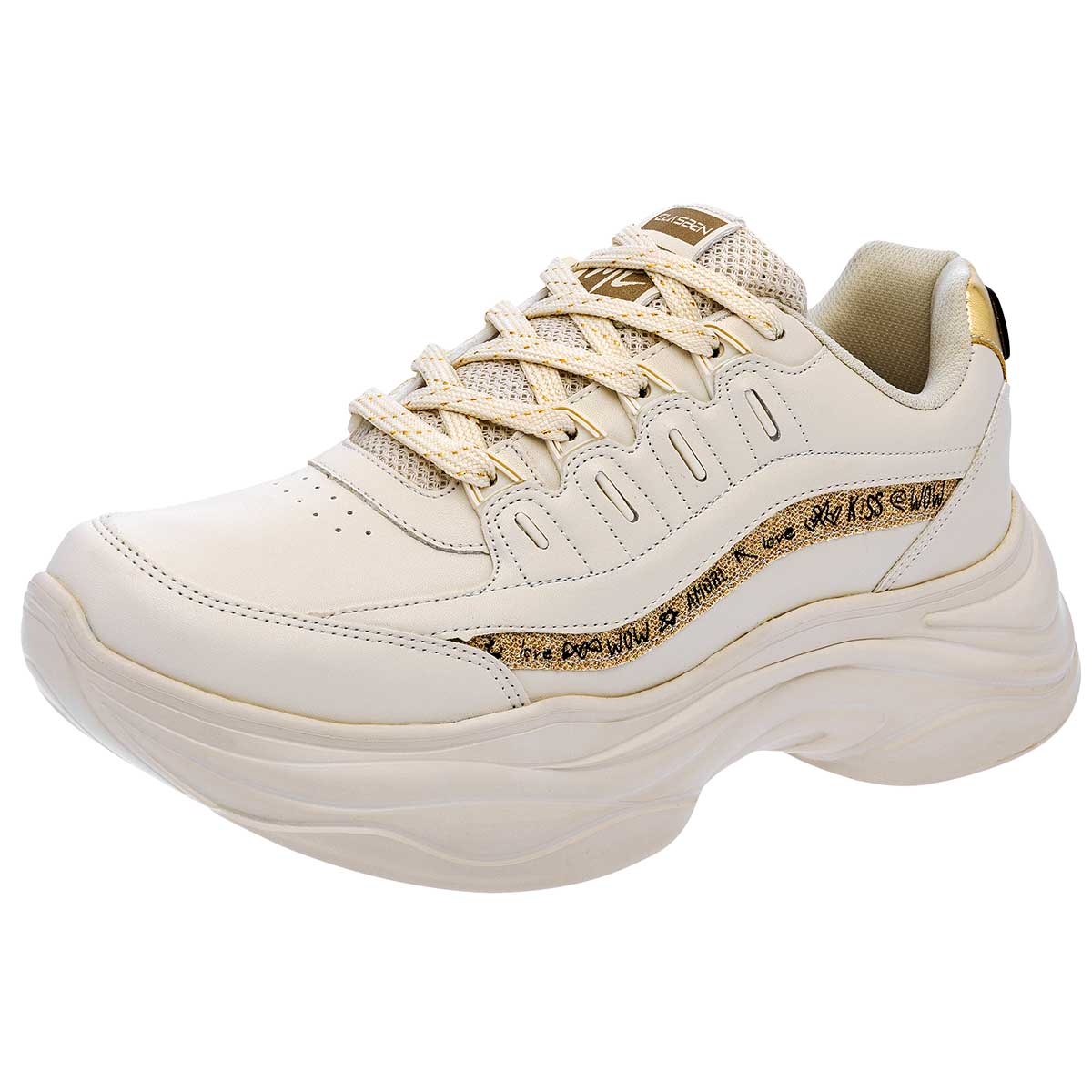 Foto 2 pulgar | Tenis Chunky  Clasben 112533 Beige para Mujer