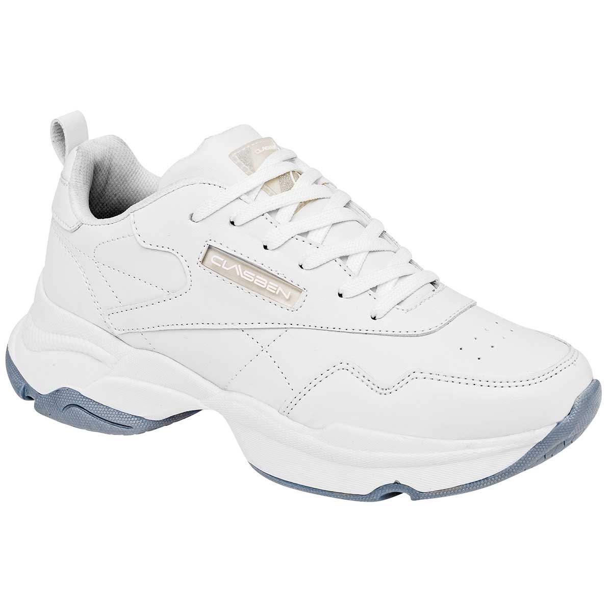 Foto 2 pulgar | Tenis Urbano Para Mujer Marca Clasben Blanco Cod. 117811