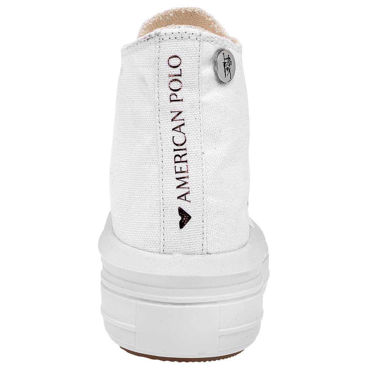 Foto 3 pulgar | Tenis American Polo Blancos 113592 para Mujer