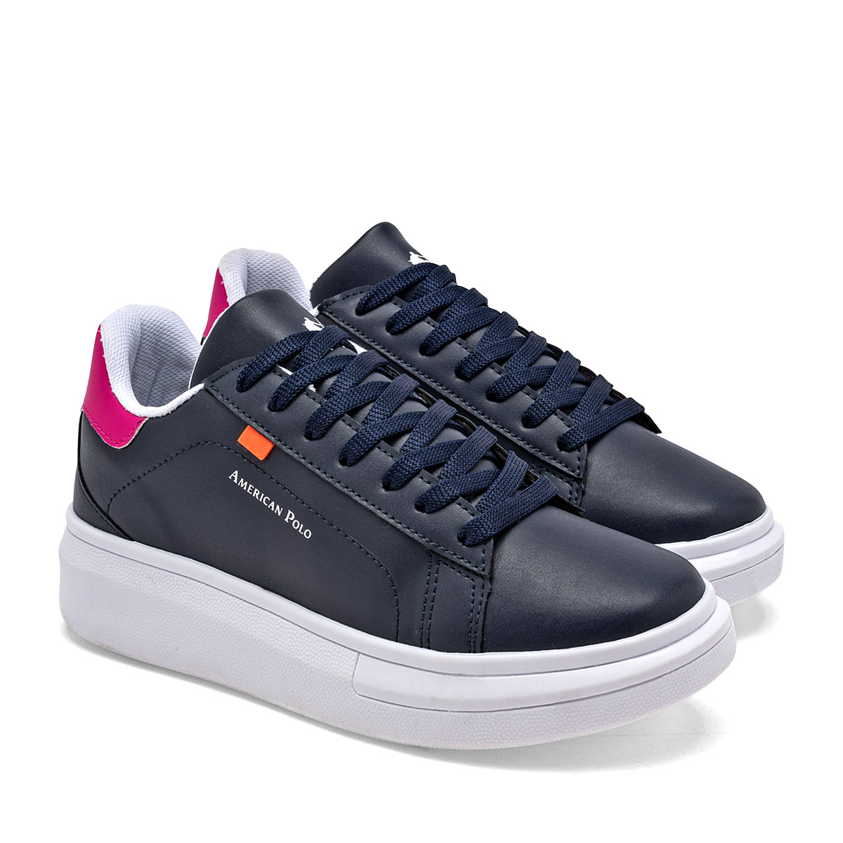 Foto 3 pulgar | Tenis Urbano American Polo Azul Marino 121863 para Mujer