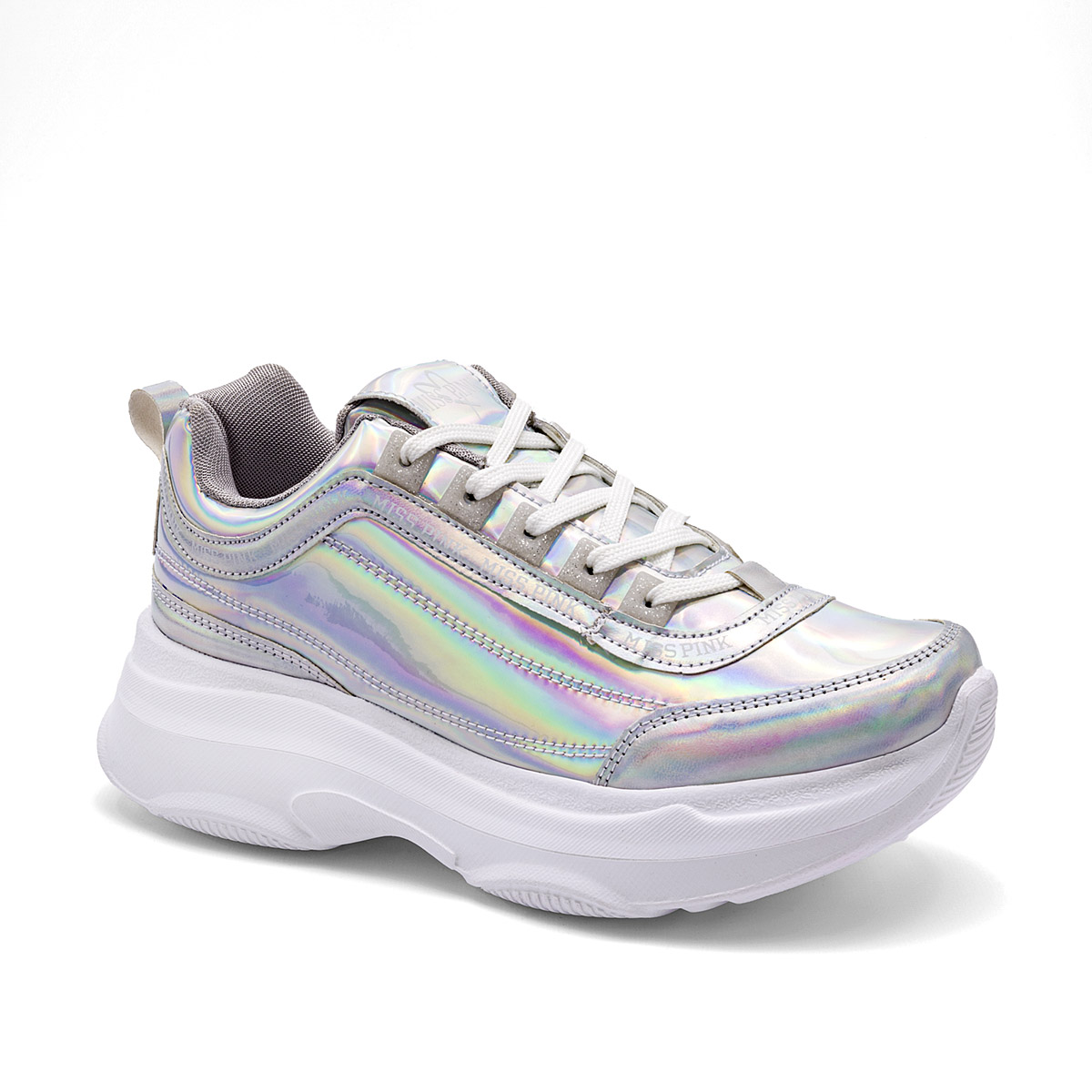Tenis Urbanos para Mujer Miss Pink Plateados