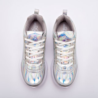 Foto 3 | Tenis Urbanos para Mujer Miss Pink Plateados