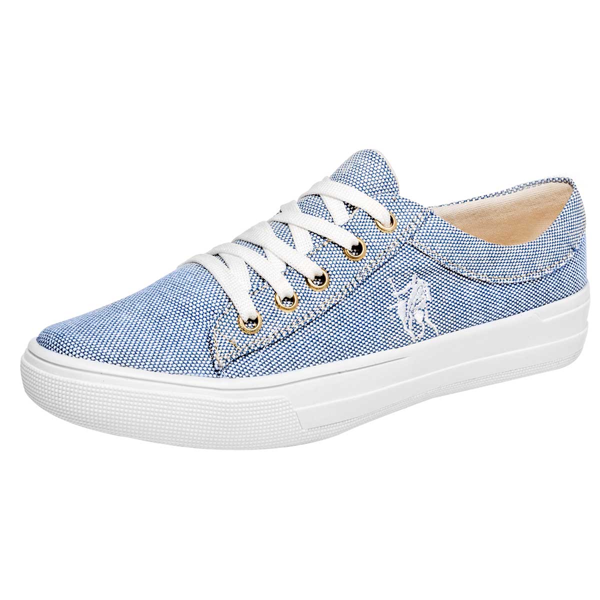 Foto 2 pulgar | Tenis Urbanos para Mujer American Polo Azules