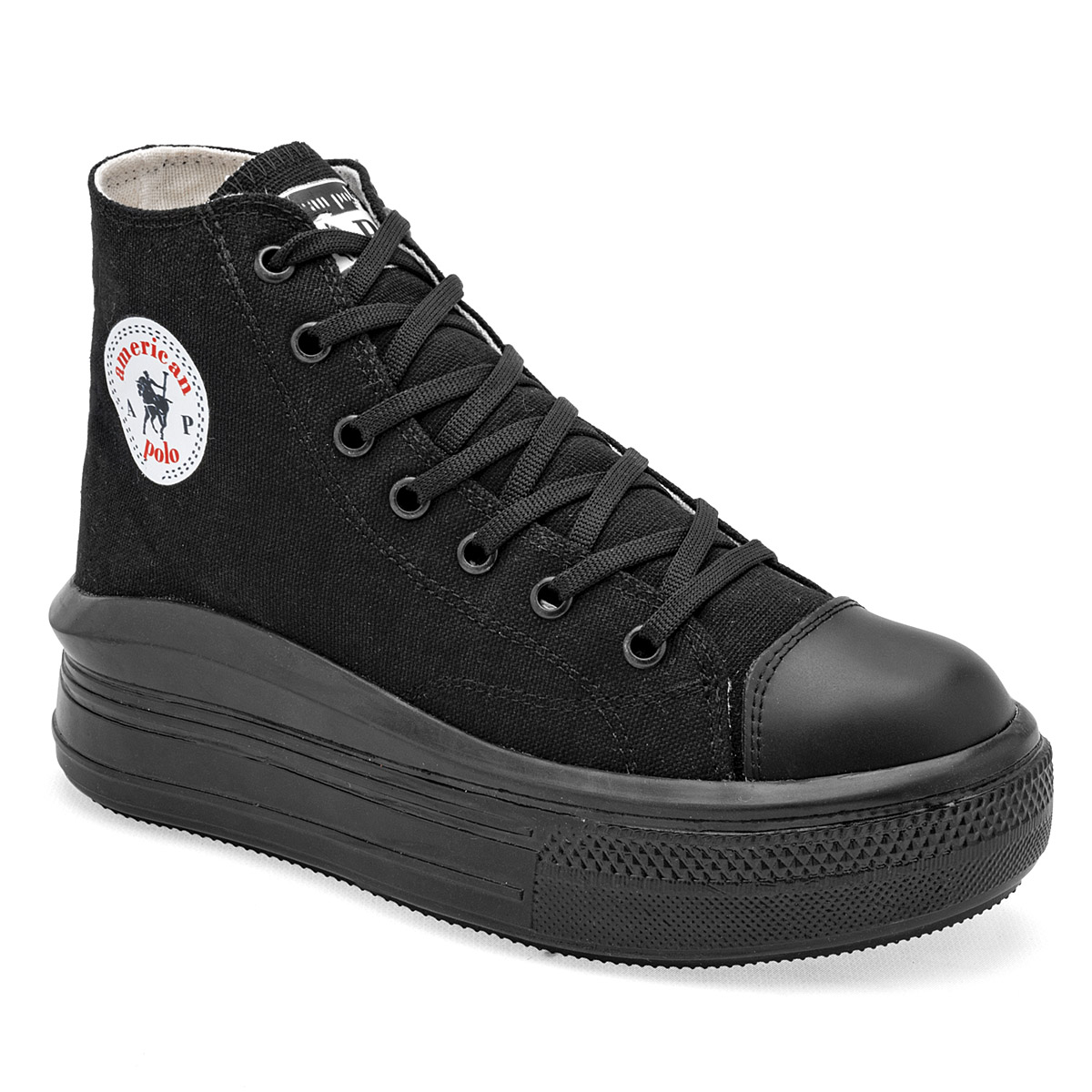 Foto 2 pulgar | Tenis Urbano American Polo 122070 Negros para Mujer