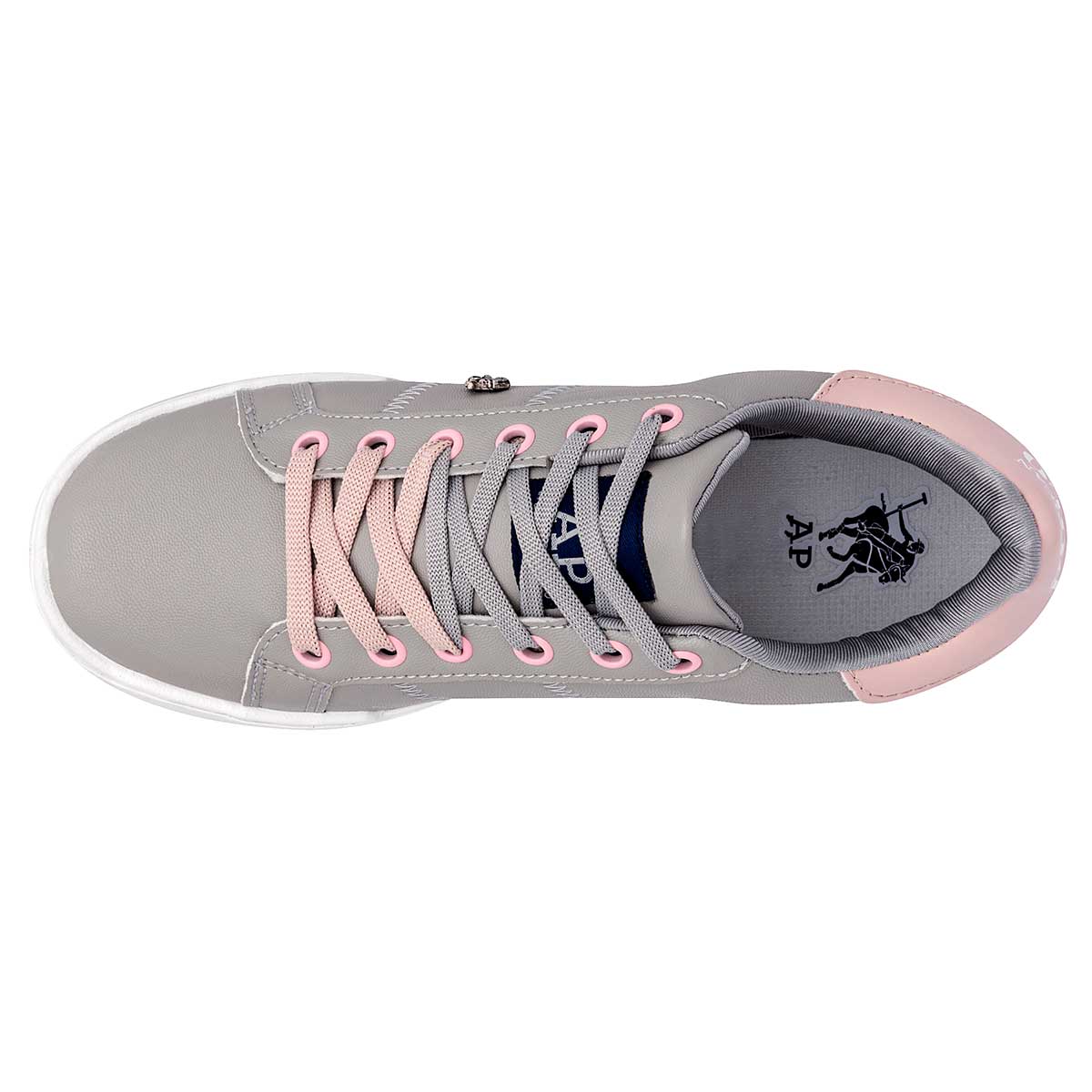 Foto 3 pulgar | Tenis Urbanos American Polo Grises para Mujer