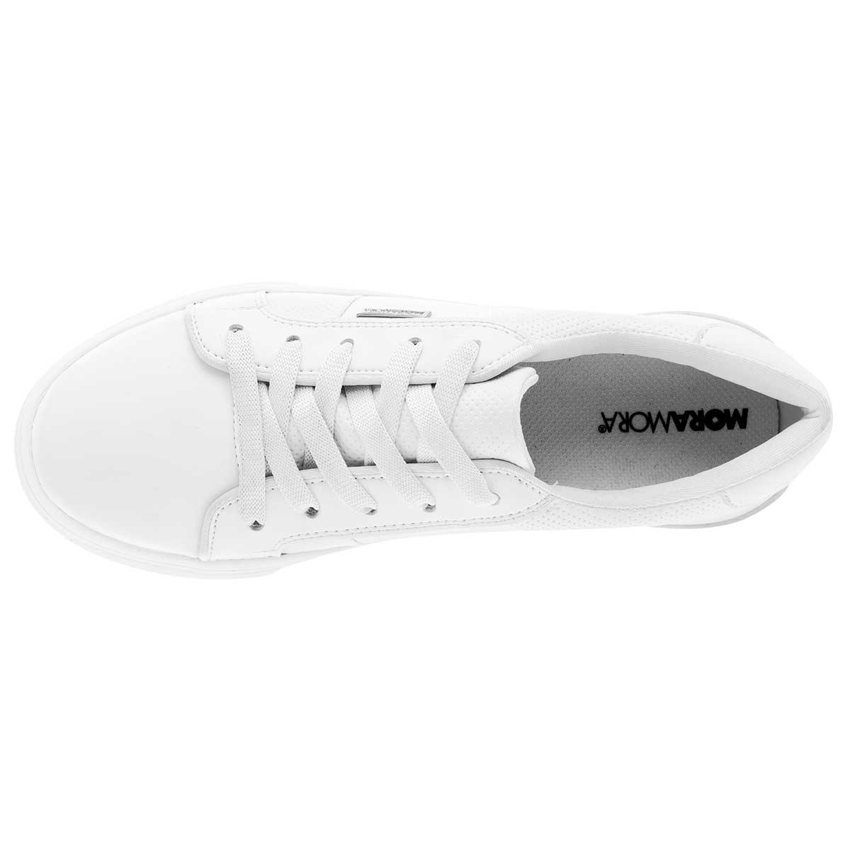 Foto 3 pulgar | Moramora Tenis Urbano Para Mujer Blanco, Código 98644-1