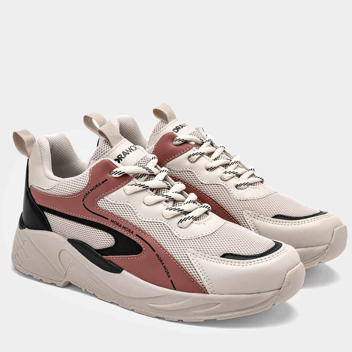 Foto 3 pulgar | Tenis Moramora Beige para Mujer