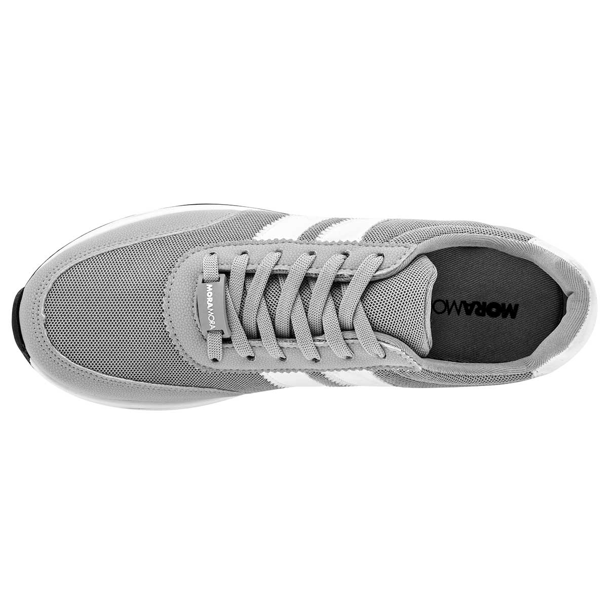 Foto 3 pulgar | Tenis Moramora Gris Casuales para Mujer