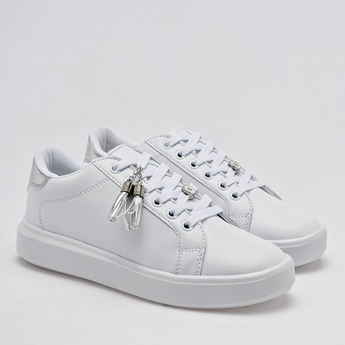 Foto 3 pulgar | Tenis Moramora Blanco Casuales para Mujer