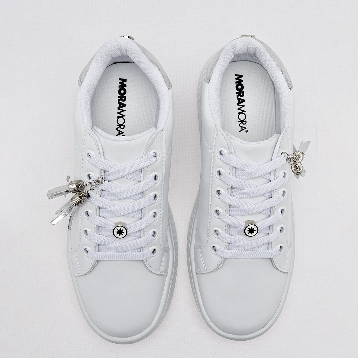 Foto 4 pulgar | Tenis Moramora Blanco Casuales para Mujer