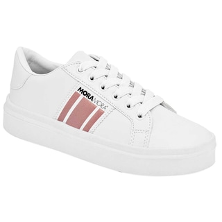 Foto 1 | Tenis Urbano Moramora Blanco con Rosa Código 101815-1 para Mujer
