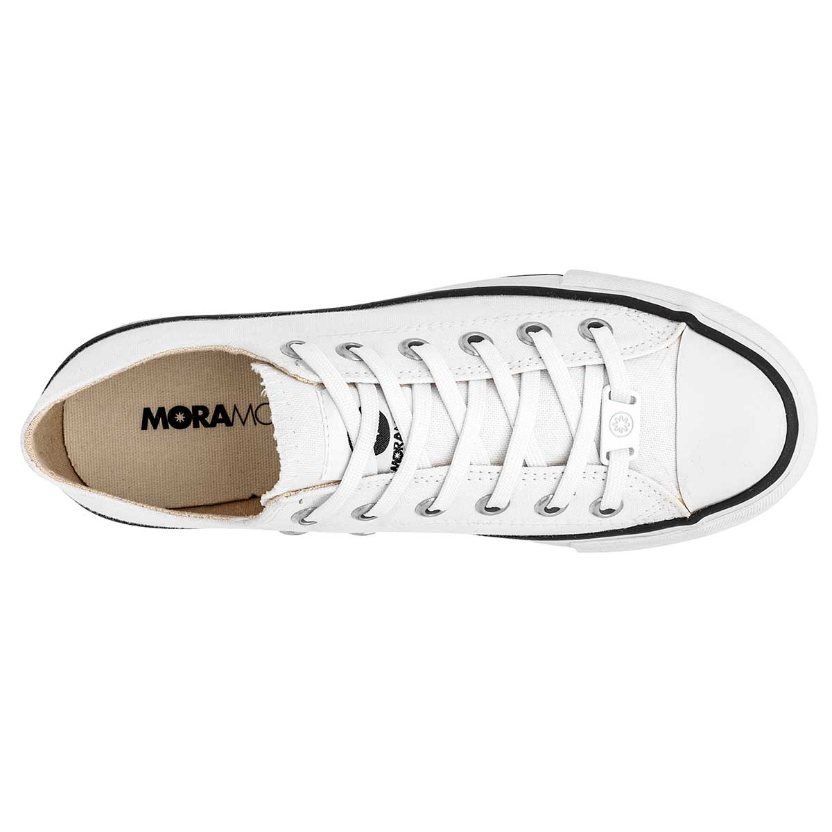 Foto 3 pulgar | Moramora Tenis Urbano Para Mujer Blanco, Código 116040-1