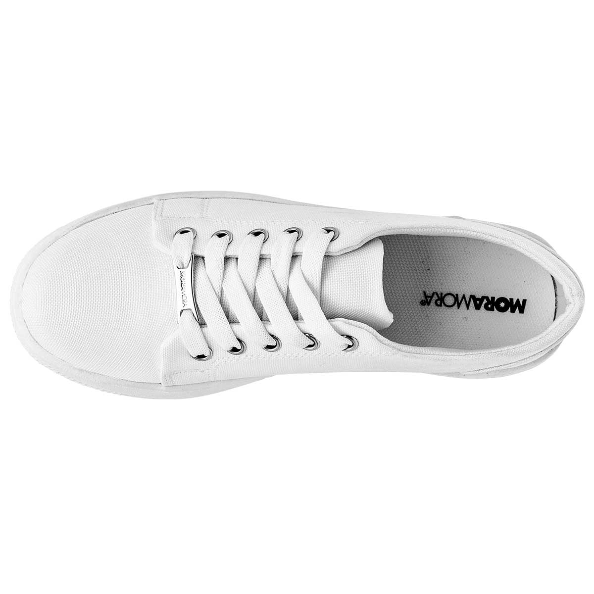 Foto 2 | Tenis Urbano Moramora Blanco Código 109114-1 para Mujer