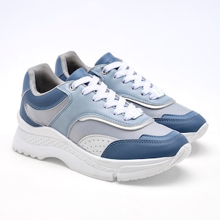 Foto 2 | Tenis Urbano Moramora Azul con Plata Código 121341-e para Mujer