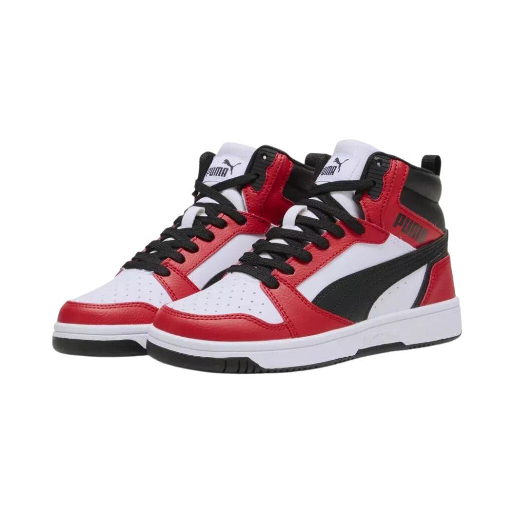 Foto 2 | Tenis Puma Rebound V6 Mid Jr Unisex Casual Juvenil Blanco