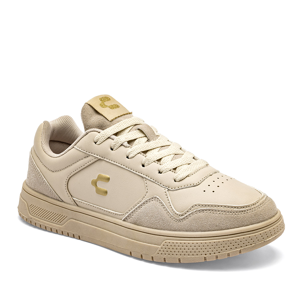 Foto 2 pulgar | Tenis Urbanos para Mujer Charly Beige Importados 120253-1