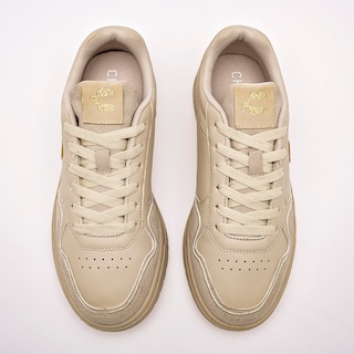 Foto 3 | Tenis Urbanos para Mujer Charly Beige Importados 120253-1