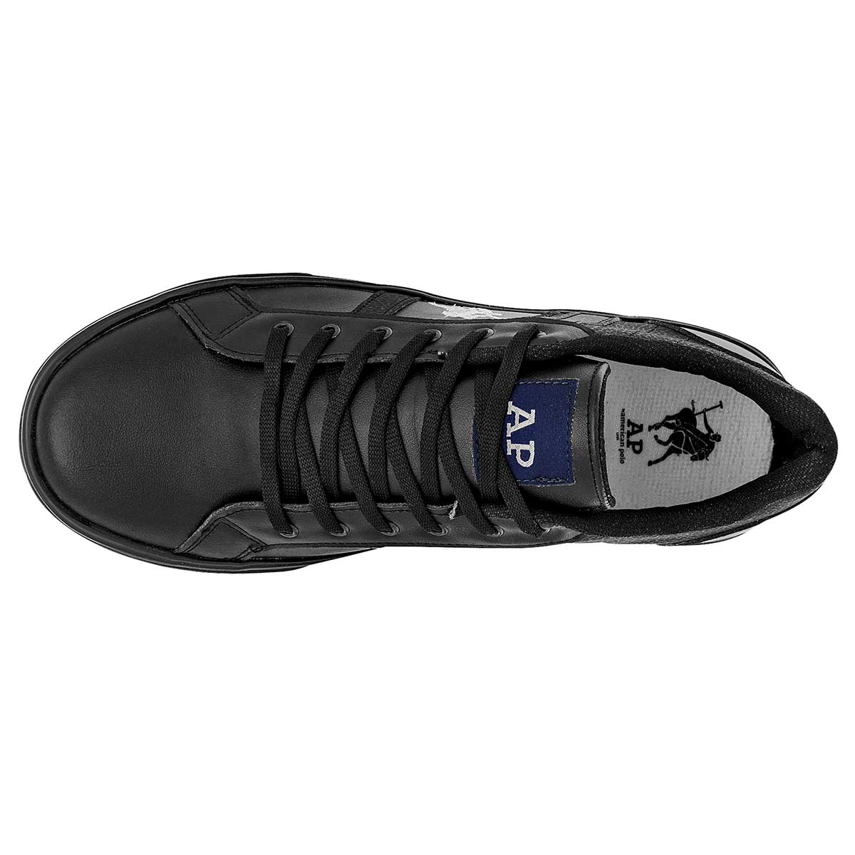 Foto 2 | Tenis Urbanos American Polo Negros Unisex