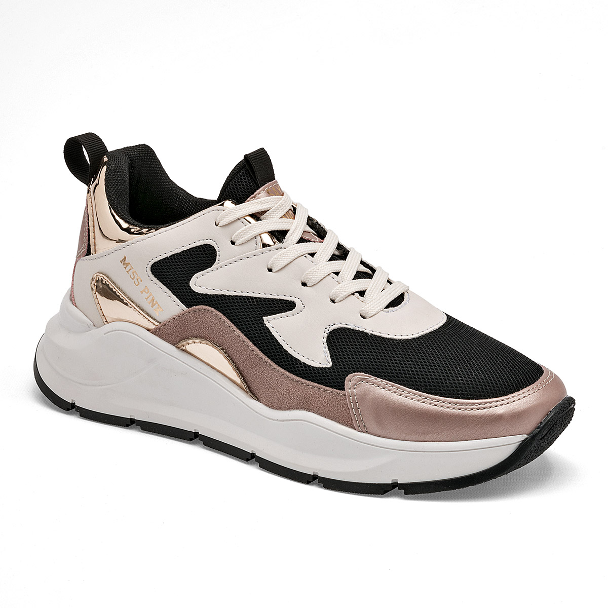 Foto 1 | Tenis Urbano Miss Pink Negro Código 98610-1 para Mujer