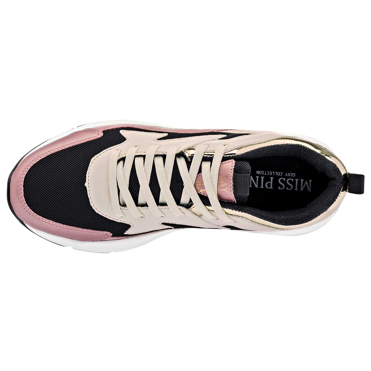Foto 3 pulgar | Tenis Urbano Miss Pink Negro Código 98610-1 para Mujer