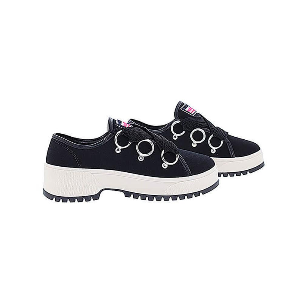 Foto 4 pulgar | Tenis Moleca Daila Sider Negro para Mujer
