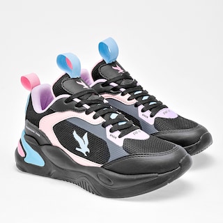 Foto 2 | Tenis Urbanos American Fire Negros Rosa Lila para Mujer