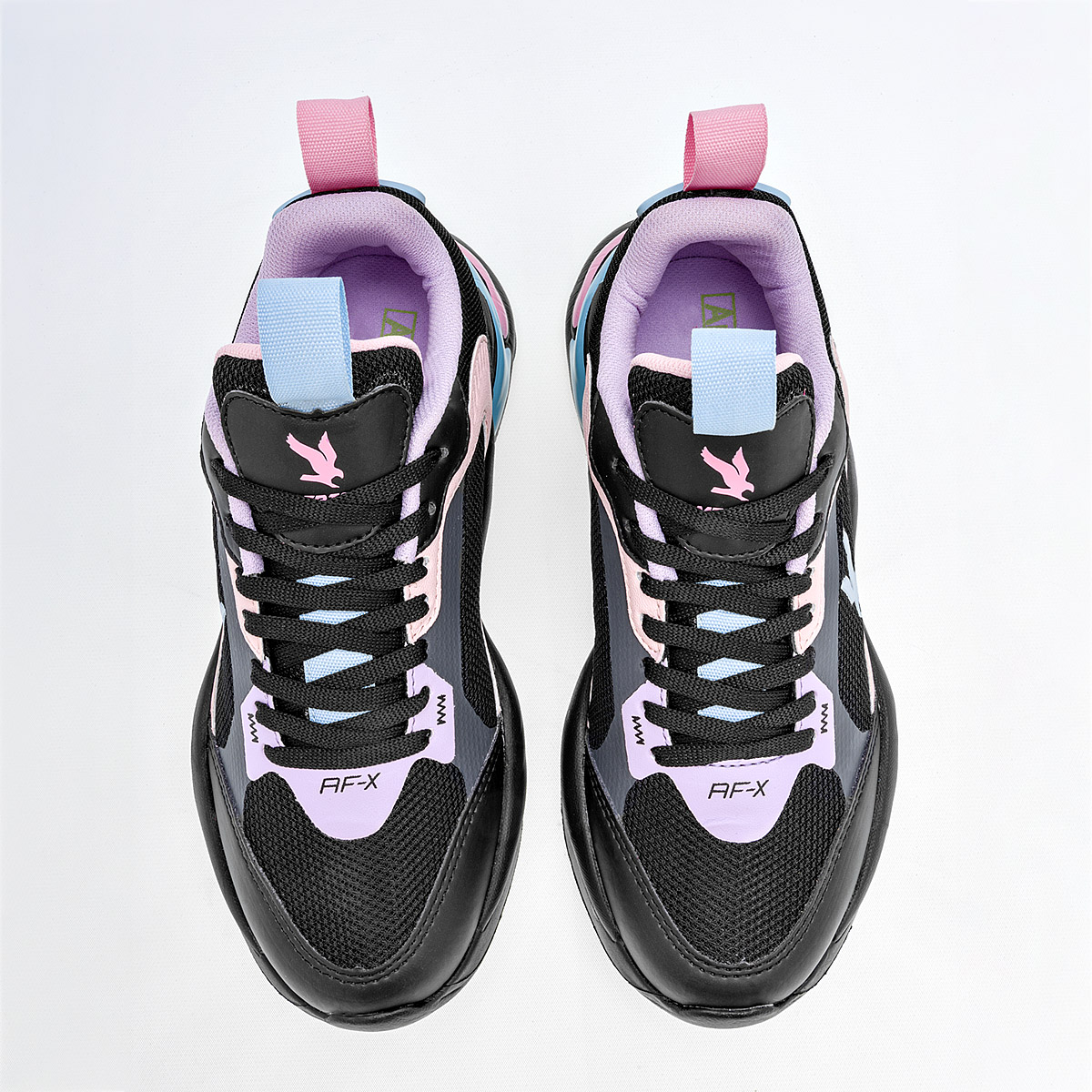 Foto 4 pulgar | Tenis Urbanos American Fire Negros Rosa Lila para Mujer