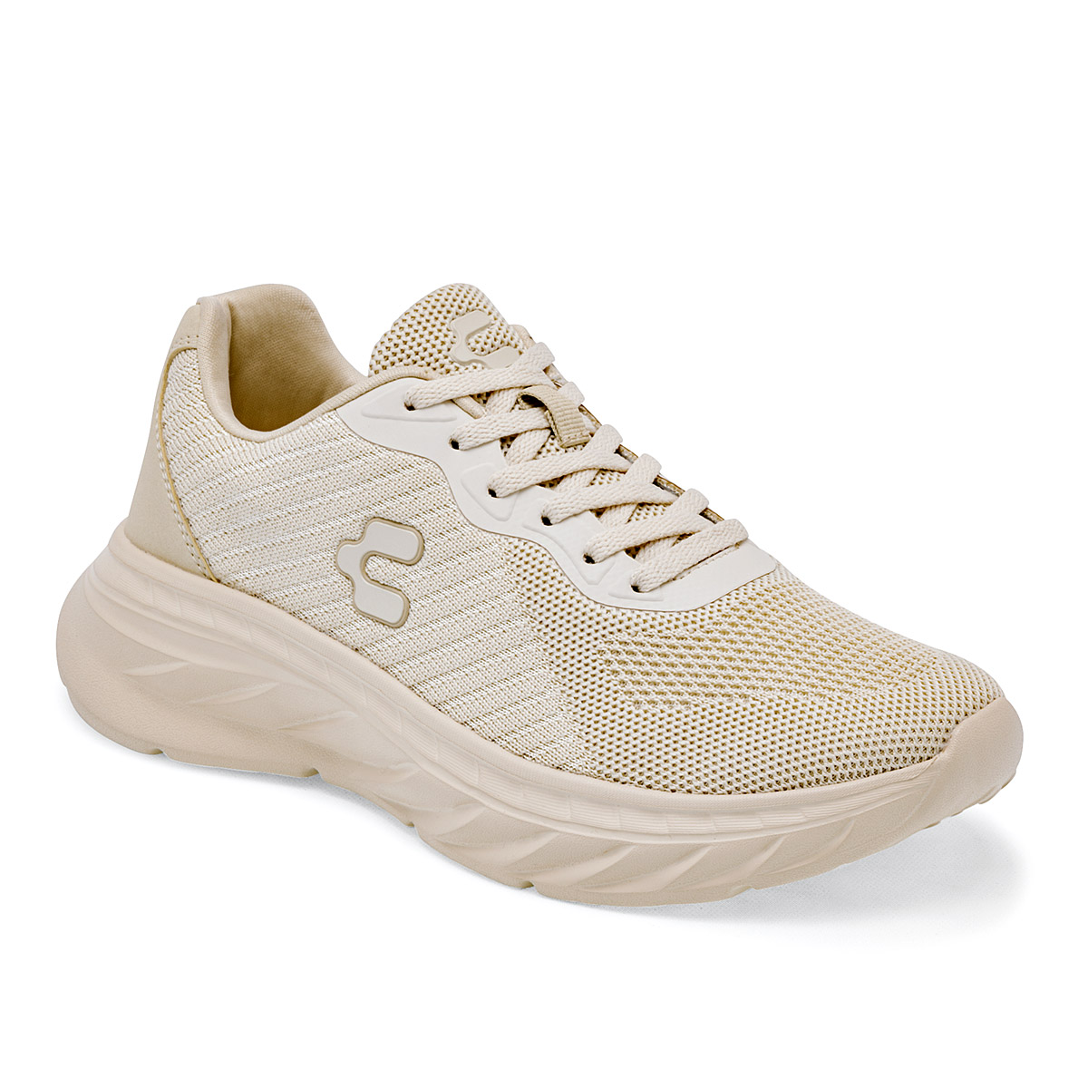 Foto 2 pulgar | Tenis Deportivo Charly 124456-e Beige para Mujer