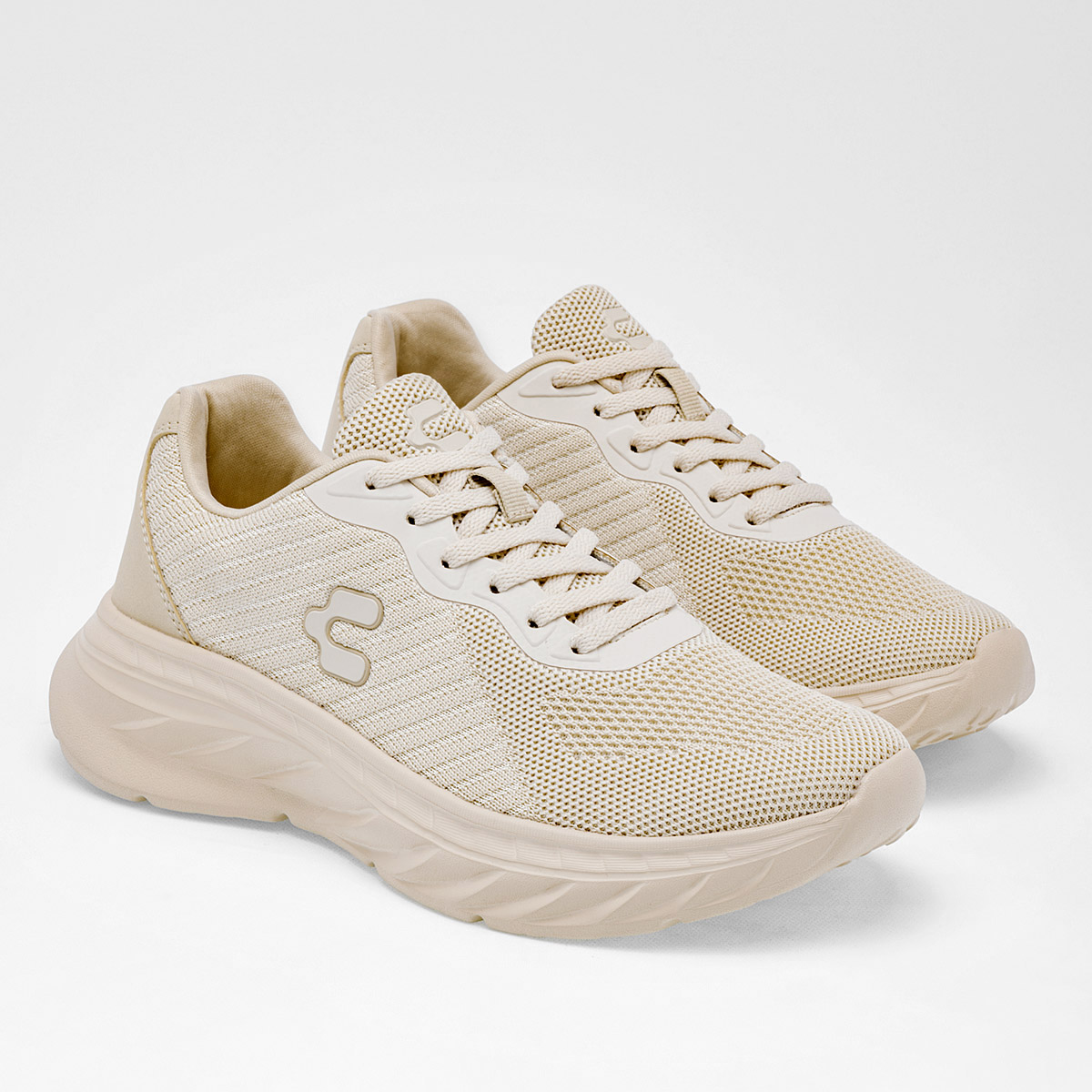 Foto 3 pulgar | Tenis Deportivo Charly 124456-e Beige para Mujer