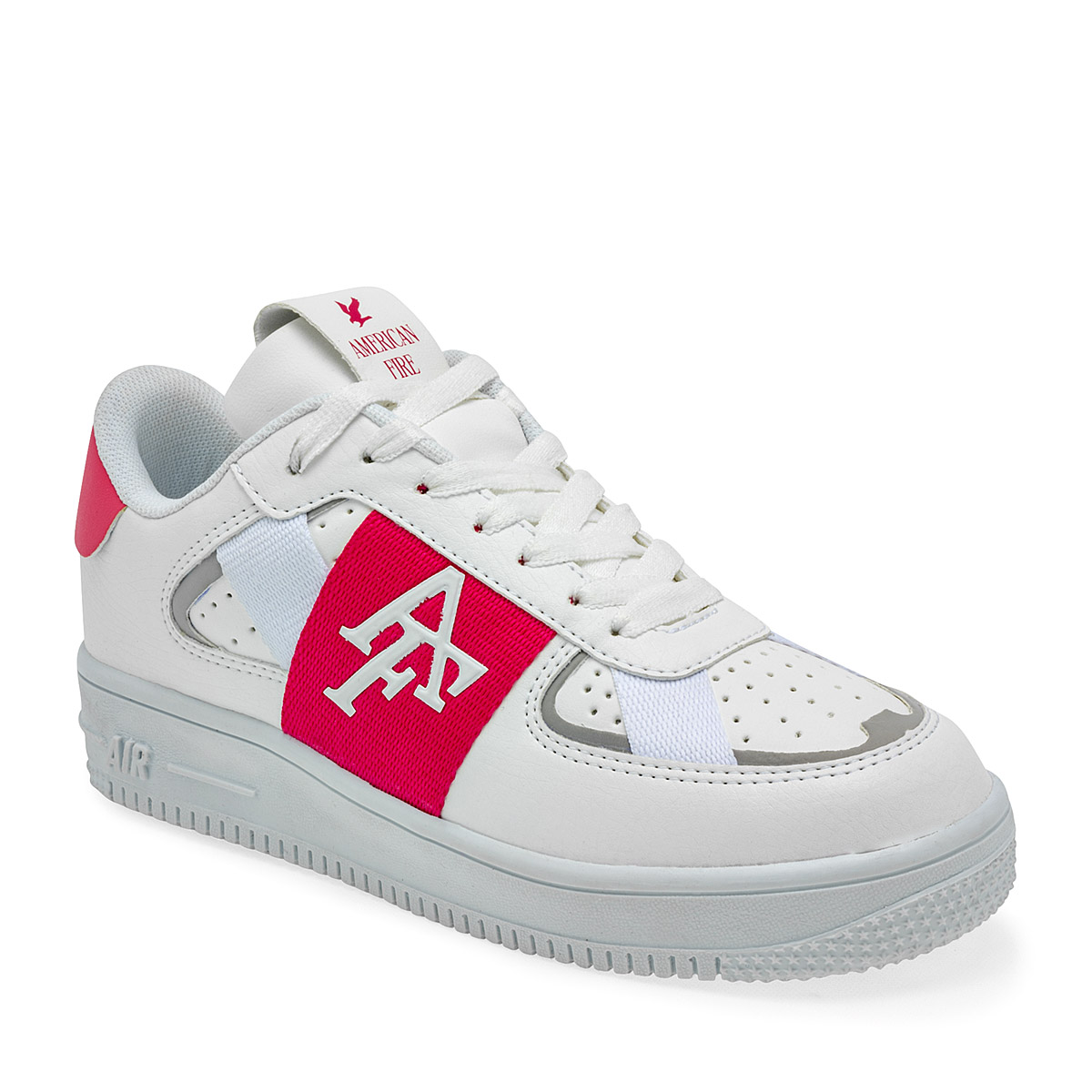 American Fire Tenis Urbano Para Mujer Blanco Fucsia, Código 124701-e