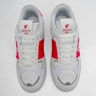 Foto 3 | American Fire Tenis Urbano Para Mujer Blanco Fucsia, Código 124701-e