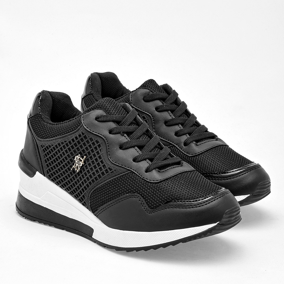 Foto 3 pulgar | Tenis Urbanos American Polo Negro 124719-e para Mujer