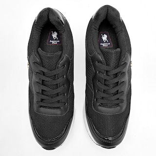 Foto 3 | Tenis Urbanos American Polo Negro 124719-e para Mujer