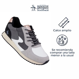 Foto 3 | Tenis Original Penguin Style Aura Color Gris Para Mujer
